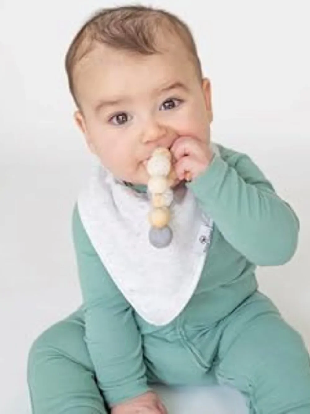 Diaper Squad 5 pack Grey Organic Cotton & Fleece Baby Bandana Drool Bibs Set